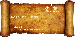Kele Melinda névjegykártya